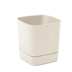 Topf mit Untersetzer Clima 30x30 cm – beige – LAM81437