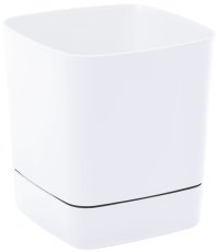Blumentopf mit Untersetzer Clima 34x34 cm – weiß – LAM51441