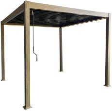 Pergola LED 3x3x2,5 m in Holzoptik - RIT1415