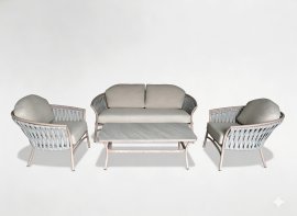 Komplettset aus Aluminium-Möbeln Valletta - ALM8147