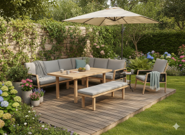 Set aus Aluminium-Gartenmöbeln Ottawa - ALM8154