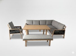 Set aus Aluminium-Gartenmöbeln Ottawa - ALM8154