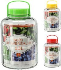 Glasglas 10 L mit Kunststoffdeckel – WEL6907