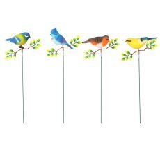 Dekostecker für Topfpflanzen/Garten Vogel auf einem Ast - SUS9944