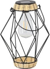 Solarlampe aus Metall 22 cm LED – schwarz – LAP5917