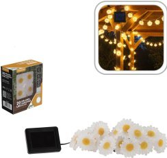 Solare Garten-Lichterkette Gänseblümchen 20 LED – warmweiß – SOL6048