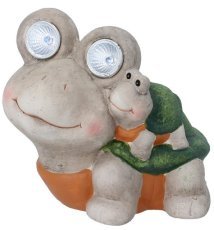 Gartenfigur – Schildkröte mit leuchtenden LED-Augen - GOT7805