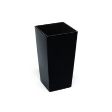 Blumentopf Finezja mit Einsatz, 14 cm – Schwarz – LAM45310