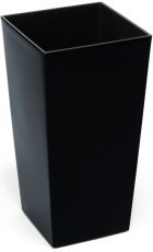 Blumentopf Finezja mit Einsatz, 14 cm – Schwarz – LAM45310