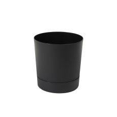 Blumentopf mit Untersetzer Aura 14,5 cm – schwarz – LAM41220