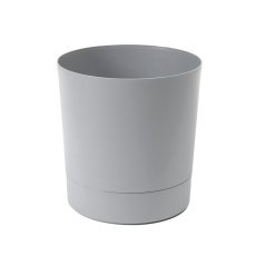 Blumentopf mit Untersetzer Aura 22,5 cm – grau – LAM71252