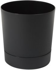 Blumentopf mit Untersetzer Aura 22,5 cm – Schwarz – LAM41251