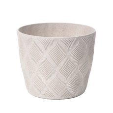 Blumentopf Flow Petit Eco Wood 19 cm – weiß – FOM7439
