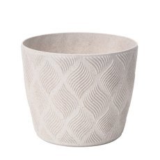 Blumentopf Flow Petit Eco Wood 23 cm – Weiß – FOM1887