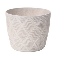 Blumentopf Flow Petit Eco Wood 27 cm – Weiß – FOM1924