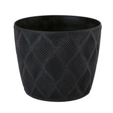 Blumentopf Flow Petit Eco Wood 27 cm – Schwarz – FOM1931