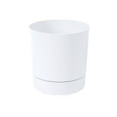 Blumentopf mit Untersetzer Aura 28 cm – weiß – LAM51267