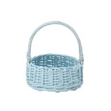 Rattankorb mit Henkel, 19 cm – Blau - DIR07_8376