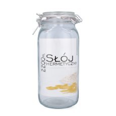 Vorratsglas 2,2 l, quadratisch, mit Bügelverschluss *8438