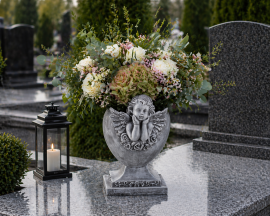 Vase Herz mit Engelchen - DED1796