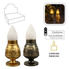 Dekorative LED-Laterne 6,5 x 16 cm mit Kerzeneffekt, Display=12 Stk. *9169