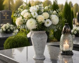 Zementvase – grau – DED3042