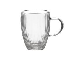 Set aus 2 gerippten doppelwandigen Gläsern à 350 ml - IBO4683
