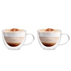 Set aus 2 doppelwandigen Thermobechern 280 ml - IBO9807