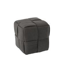 Geflochtener Hocker – dunkelgrau – PHO6038