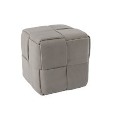 Geflochtener Hocker – hellgrau – PHO6045