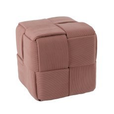 Geflochtener Hocker – Rosa – PHO6052