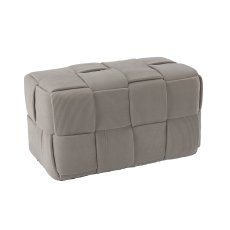 Geflochtener rechteckiger Hocker – hellgrau – PHO5901