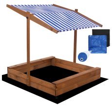Holzsandkasten mit Dach 120x120 cm - CHOM2859