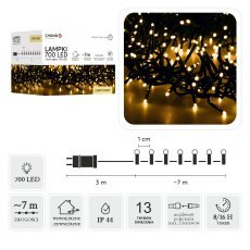 LED-Lichterkette Cluster 700L, kaltweiß, Länge 3 + 7 m, für den Innen- und Außenbereich *8189