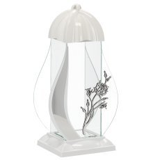 Lampion M Rose Weiß 39 cm*4130