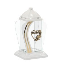 Herzförmiger Lampion, weiß, 30 cm *4147