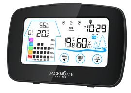 Kabellose RCC-Wetterstation mit Batteriebetrieb, 15 x 2 x 9,5 cm, schwarz *5871