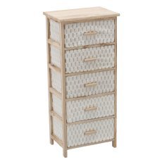 Kommode mit 5 Stoffschubladen, 40 x 29 x 90 cm *0775