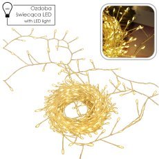 Micro-LED-Lichterkette Cluster 500L, warmweiß, Länge 3 + 7,5 m *6922