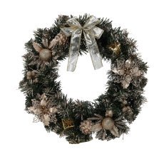 Weihnachtskranz 40 cm, champagnergold *0225