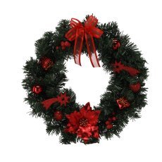 Roter Weihnachtskranz 40 cm *0294