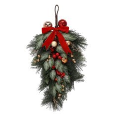 Hängender Weihnachtsschmuck 70 x 40 x 9 cm, Rot-Gold *9466
