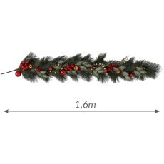 Weihnachtsdekoration – Girlande in Rot und Gold, 160 x 18 x 10 cm *9497
