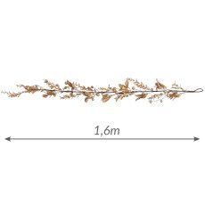 Weihnachtsdeko – goldene Girlande, 160 x 12 x 12 cm *9541