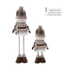 Festlicher Schneemann mit verstellbaren Beinen, 52–83 cm, braun *0362