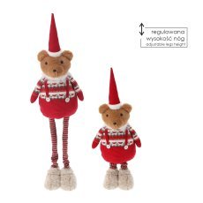 Weihnachtsbär mit verstellbaren Beinen, 57–177 cm, Rot *0416