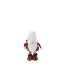Weihnachtswichtel mit verstellbaren Beinen, 40–70 cm, Rot *0508