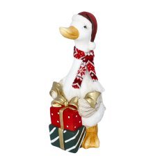Weihnachtsfigur – Gans mit Geschenken, 24,9 x 23,6 x 42,8 cm *3943