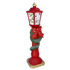 Weihnachtsfigur – LED-Leuchte mit Glöckchen, 17,5 x 17,5 x 65 cm *3998