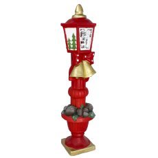Weihnachtsfigur – Leuchte mit LED-Lichtern und Schleife, 20 x 17 x 70 cm *4001